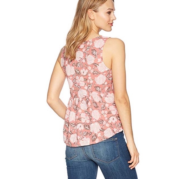 Lucky Brand knot front peplum cotton top - Picture 2 of 5